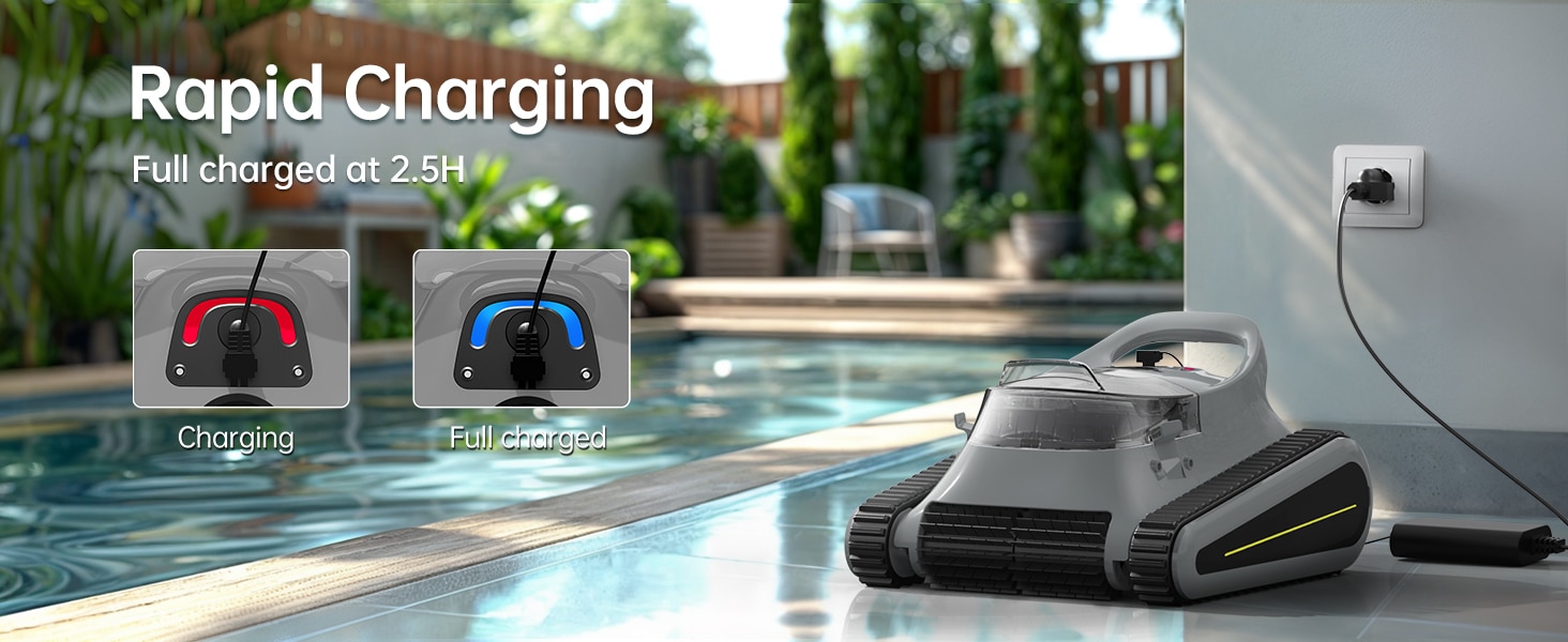 sat0004 inground pool cleaners - Rapid Charging