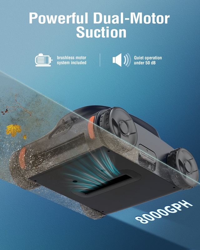 nextrend sat10 best robotic pool cleaners - Powerful Dual-Motor Suction