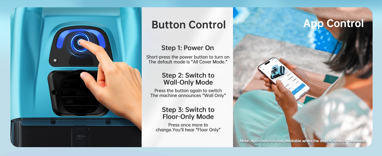 cordless pool vacuum - APP Control
