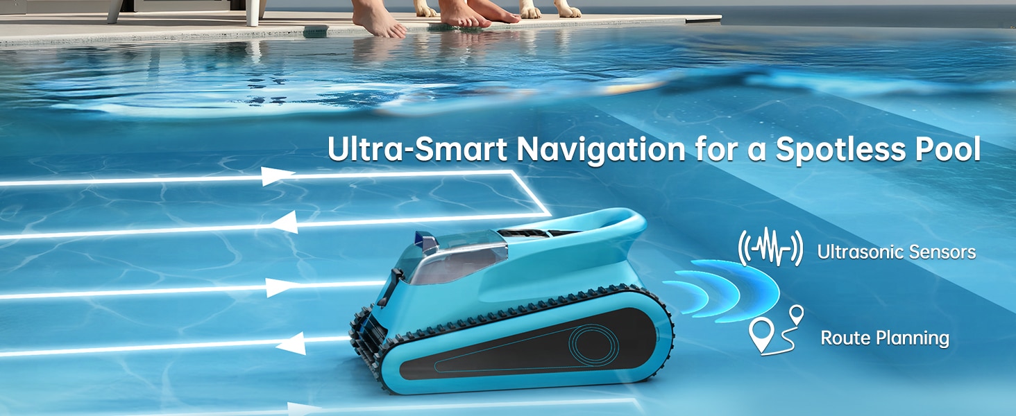 cordless pool vacuum-Ultra-Smart Navigation for a Spotless Pool