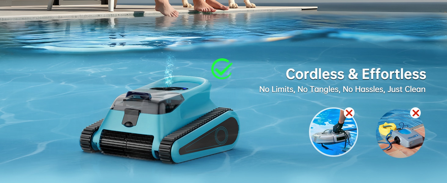 cordless pool vacuum cleaner - cordless effortless
